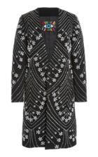 Moda Operandi Libertine Pearl-embellished Stretch Wool Coat