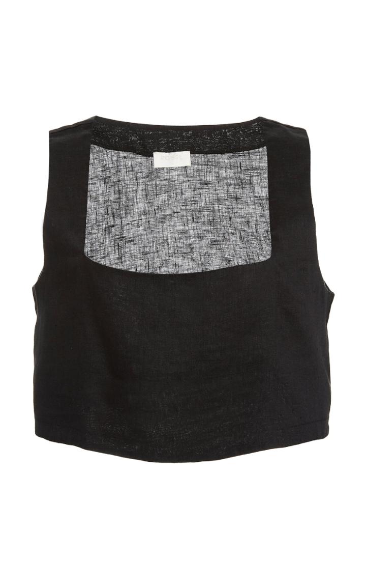 Posse Alice Linen Crop Top