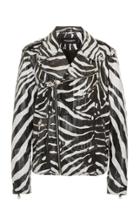 Moda Operandi Dolce & Gabbana Zebra Print Leather Jacket Size: 36
