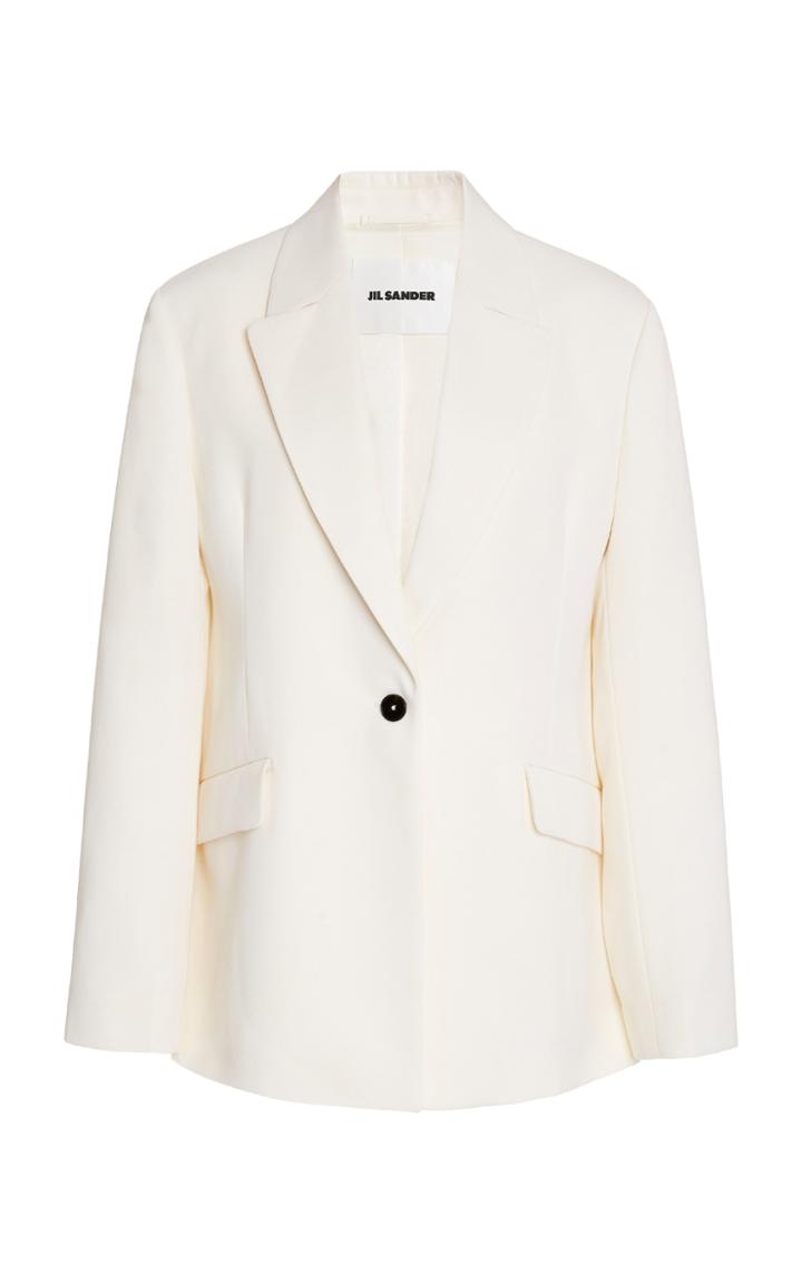 Jil Sander Single-breasted Wool Tuxedo Blazer