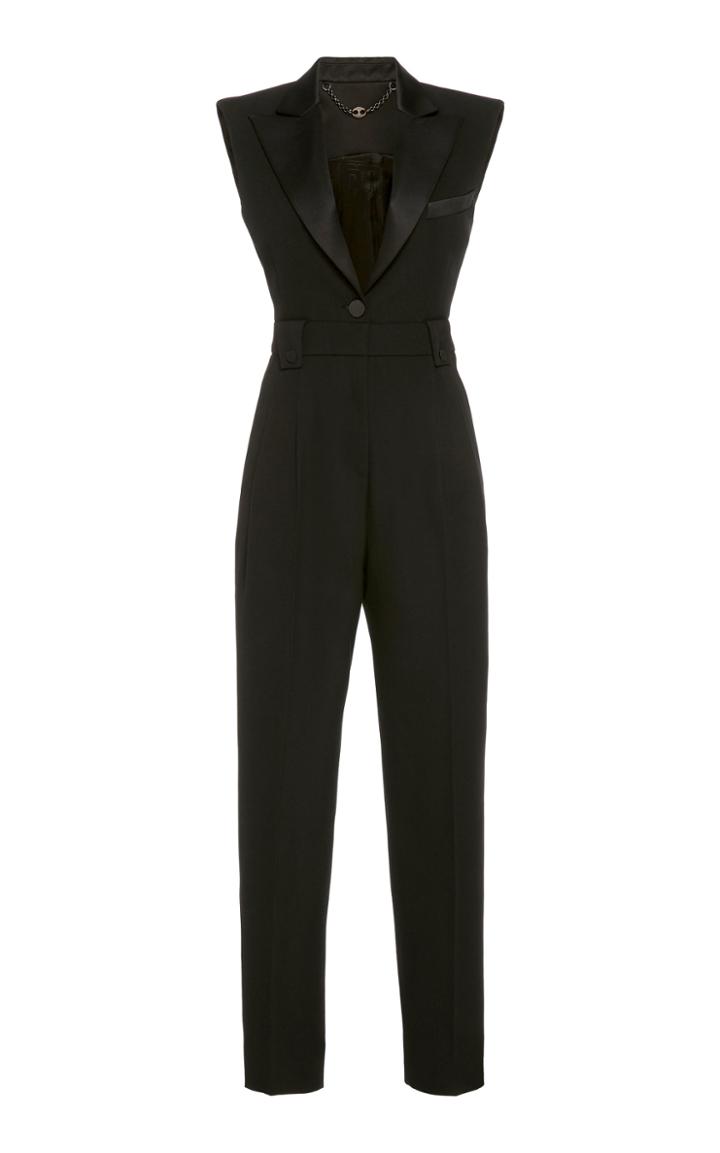Moda Operandi Paco Rabanne Satin-lapel Wool Tuxedo Jumpsuit Size: 36