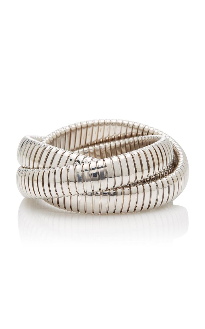 Sidney Garber White Gold 12mm Rolling Bracelet