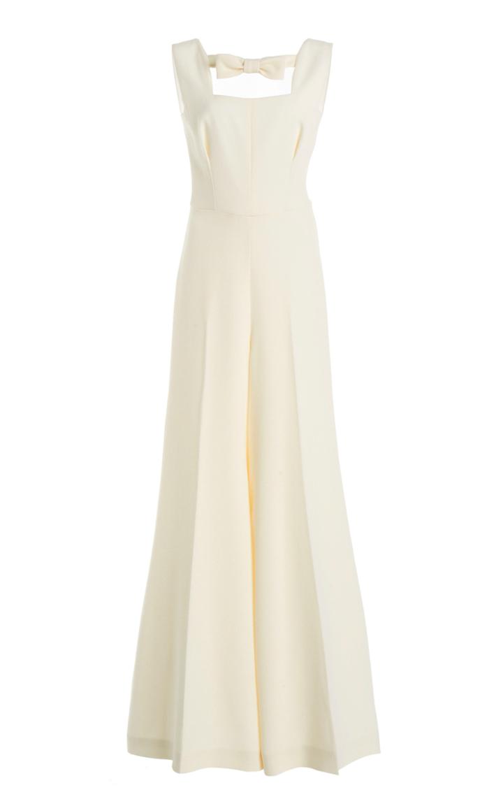 Moda Operandi Emilia Wickstead Rosabella Bow-detailed Wool Wide-leg Jumpsuit