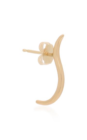 White/space 14k Gold Earring