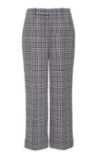 Michael Kors Collection Plaid Cropped Wool Straight-leg Pants