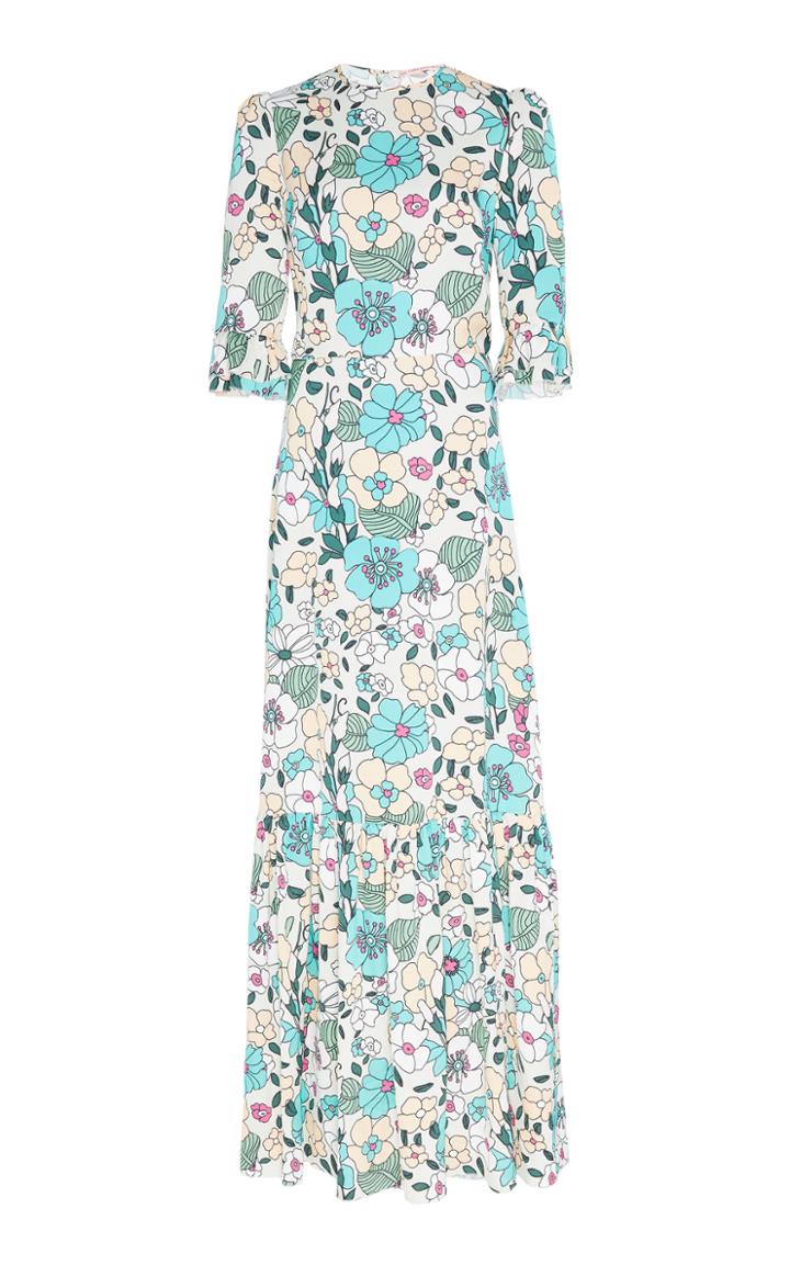 The Vampire's Wife Floral Print Crepe Festival Midi Dress