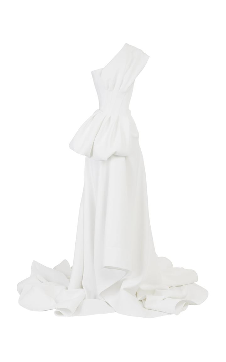 Maticevski Devote One Shoulder Gown With Train
