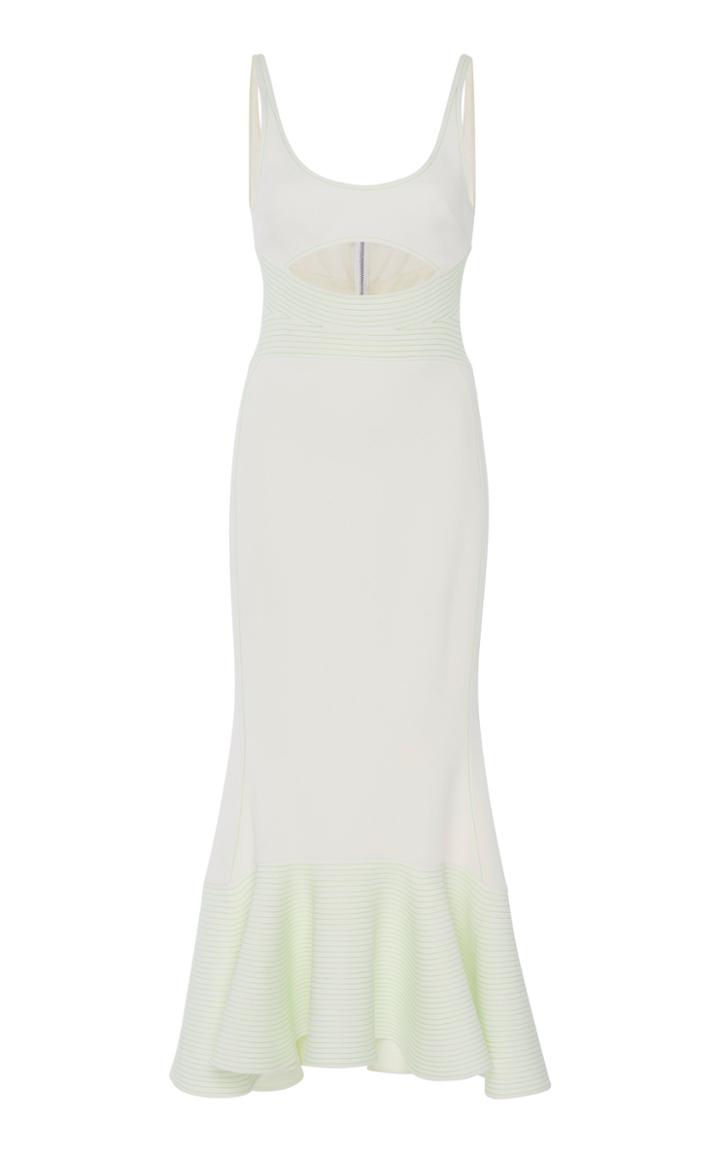 David Koma Corset Waistband Cady Midi Dress