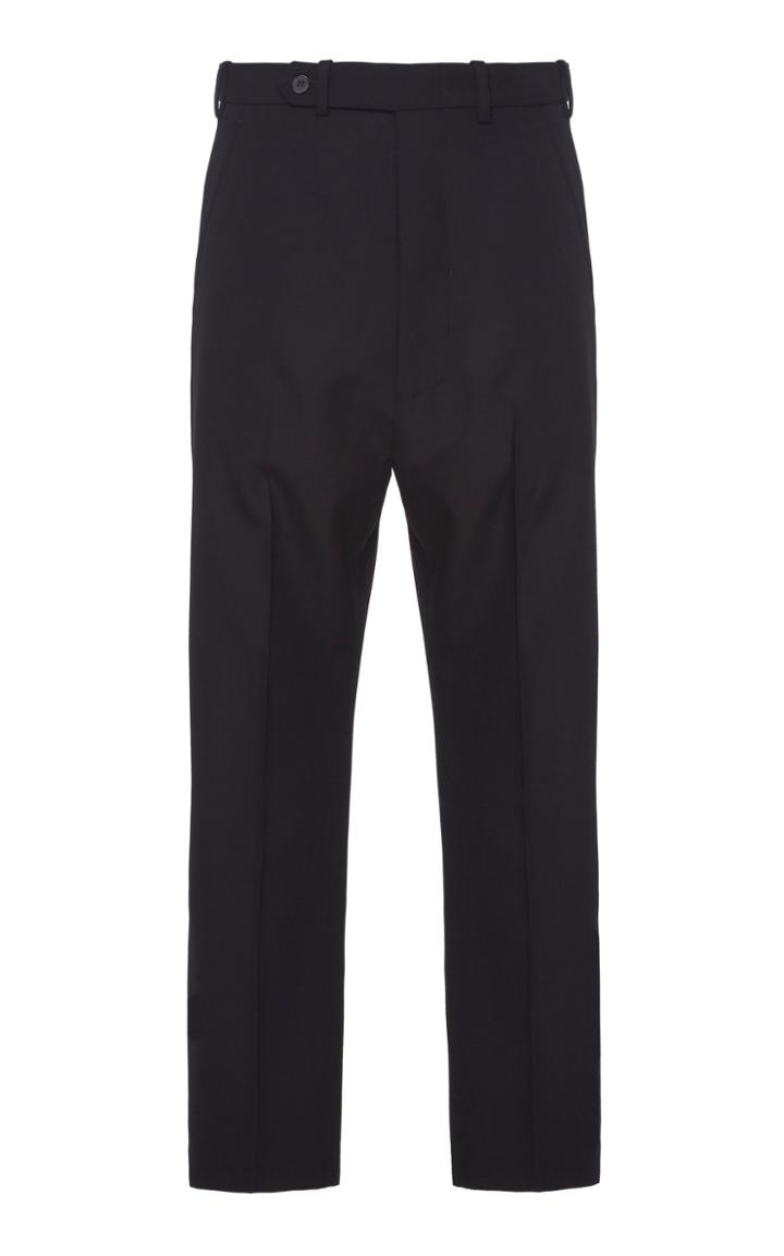 Haider Ackermann Cropped Wool Slim-leg Pants