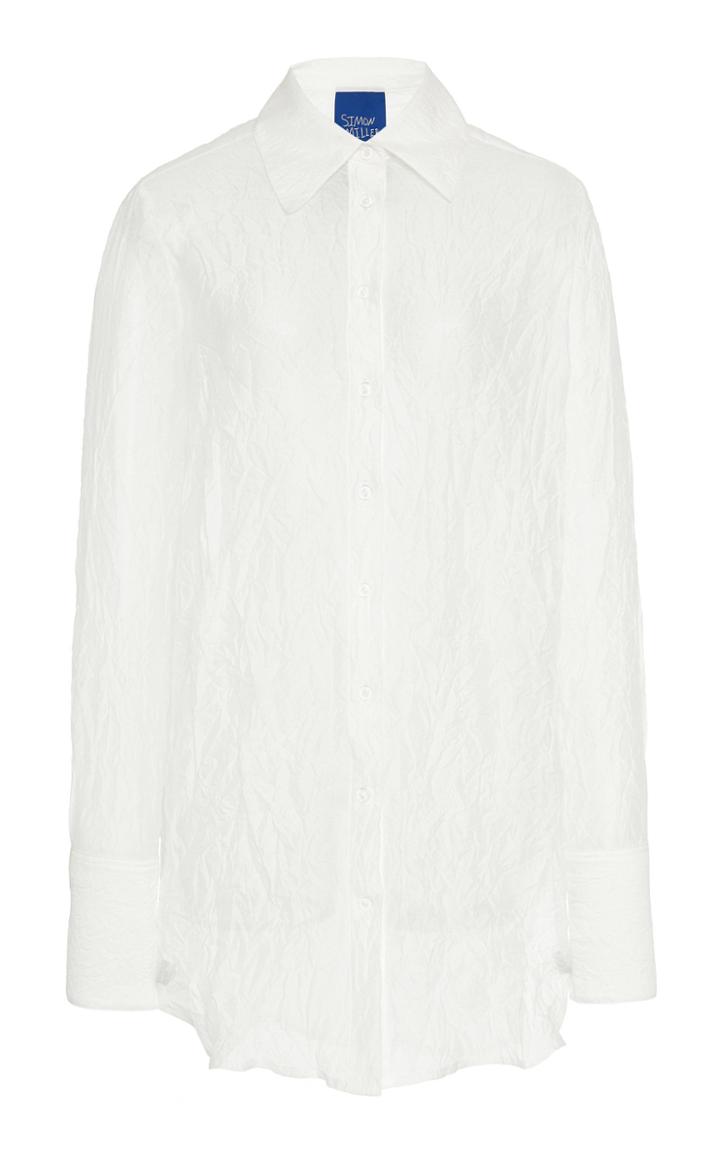 Moda Operandi Simon Miller Rowena Semi Sheer Button-down Shirt Size: Xs