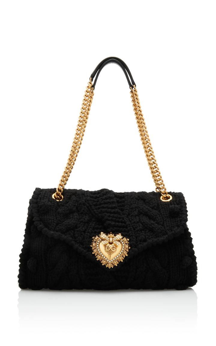 Moda Operandi Dolce & Gabbana Devotion Large Crochet Knit Shoulder Bag