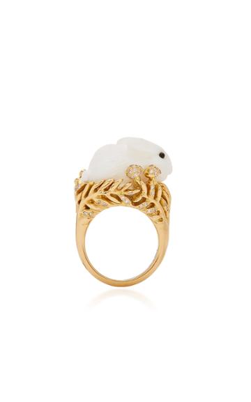 Mimi So 18k Gold, Opal And Diamond Ring Size: 6
