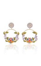Dolce & Gabbana Gold-tone, Crystal And Enamel Earrings