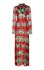 Dolce & Gabbana Cabbage Print Maxi Dress
