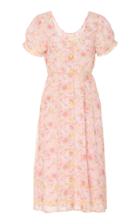 Moda Operandi Loveshackfancy Regina Button Up Floral Midi Dress Size: 00