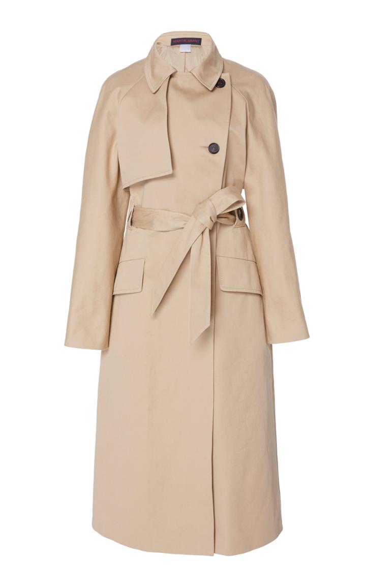 Martin Grant Classic Cotton Straight Cut Trench Coat