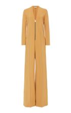 Rosetta Getty Zipper-detailed Crepe Wide-leg Jumpsuit