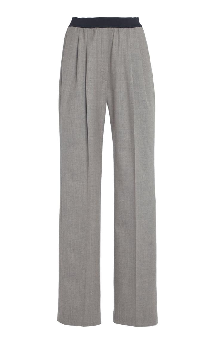 Loulou Studio Moretta Stretch-wool Straight-leg Pants