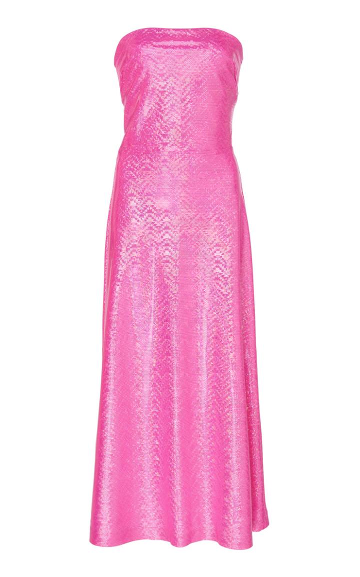 Saks Potts Jepska Strapless Stretch-lam Dress