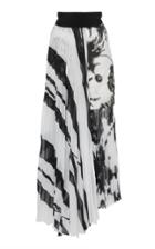 Silvia Tcherassi Pleated Gaelle Silk Skirt