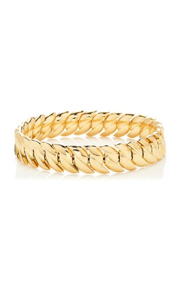 Sidney Garber Skinny Wave Link Bracelet In Yellow Gold