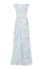 Luisa Beccaria Embroidered Cap Sleeve Dress