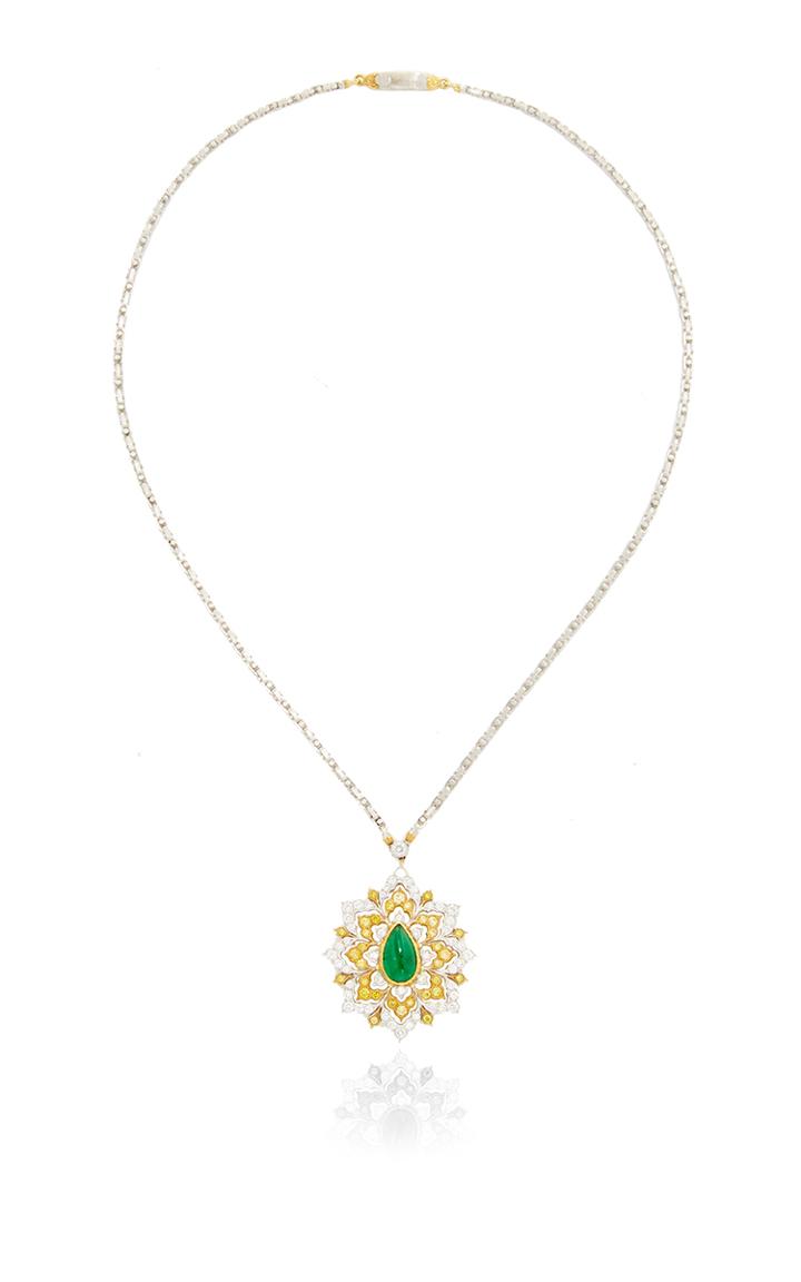 Buccellati Emerald And Diamond Necklace