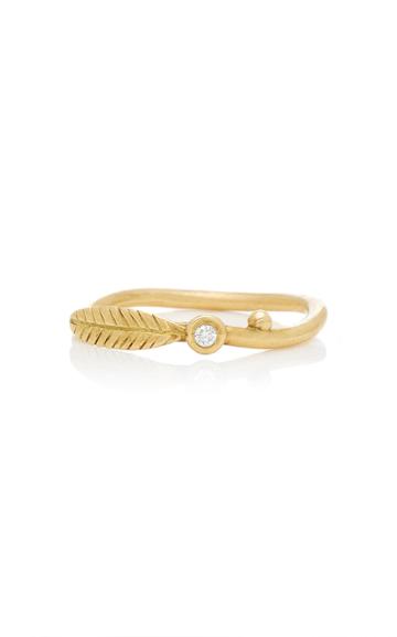 Charlotte Wendes Diamond Leaf Ring