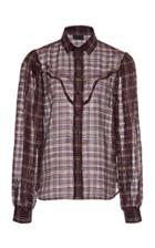 Moda Operandi Alanui Checked Cotton-silk Voile Top