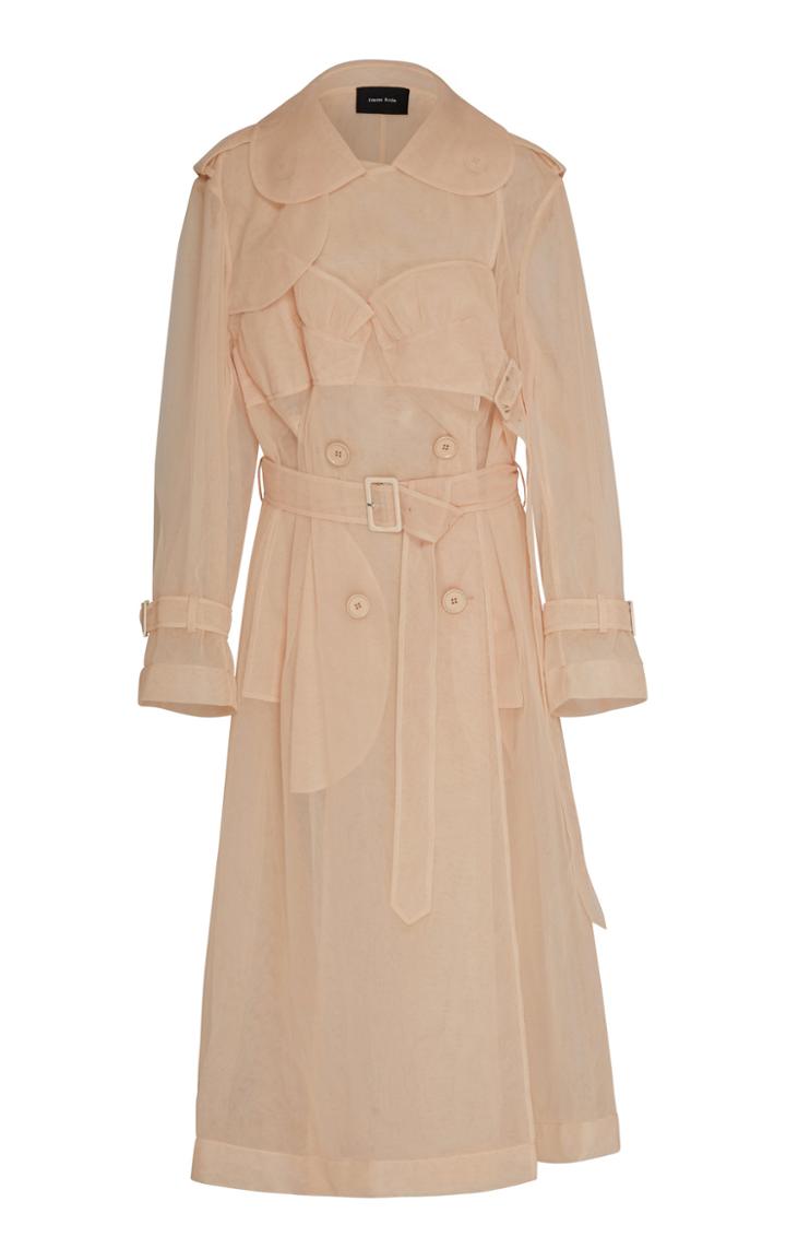 Simone Rocha Classic Cut Tulle Trench Coat Size: 6