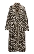 Moda Operandi Alanui Leopard Boucl-knit Robe Coat