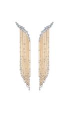 Mike Joseph White And Yellow Gold Shoulder Grazing Earring With White Diamonds