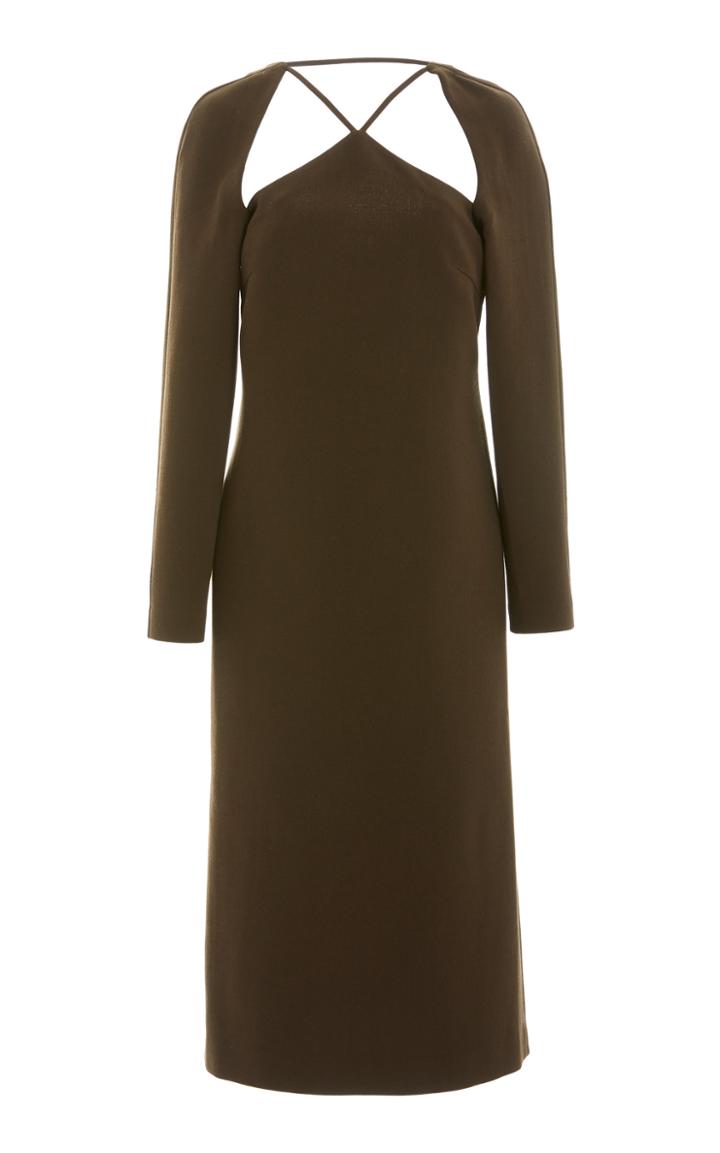 Rejina Pyo Paloma Cutout Wool Midi Dress