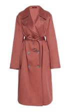 Sies Marjan Sigourney Double-breasted Belted Satin Trench Coat