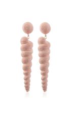 Rebecca De Ravenel Large Twisty Pink Earrings
