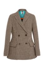 Edited By Marco Zanini Double Breasted Herringbone Wool Blazer