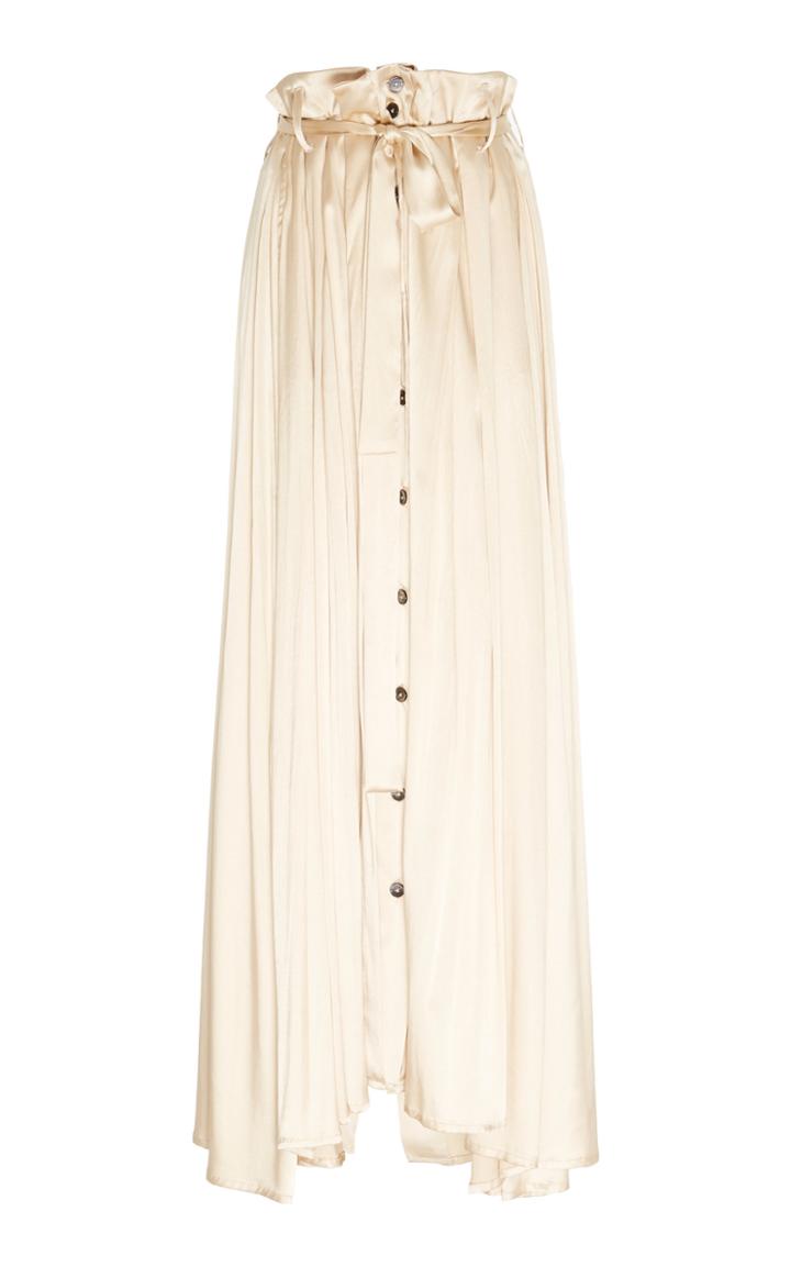 Ann Demeulemeester Belted Satin Maxi Skirt