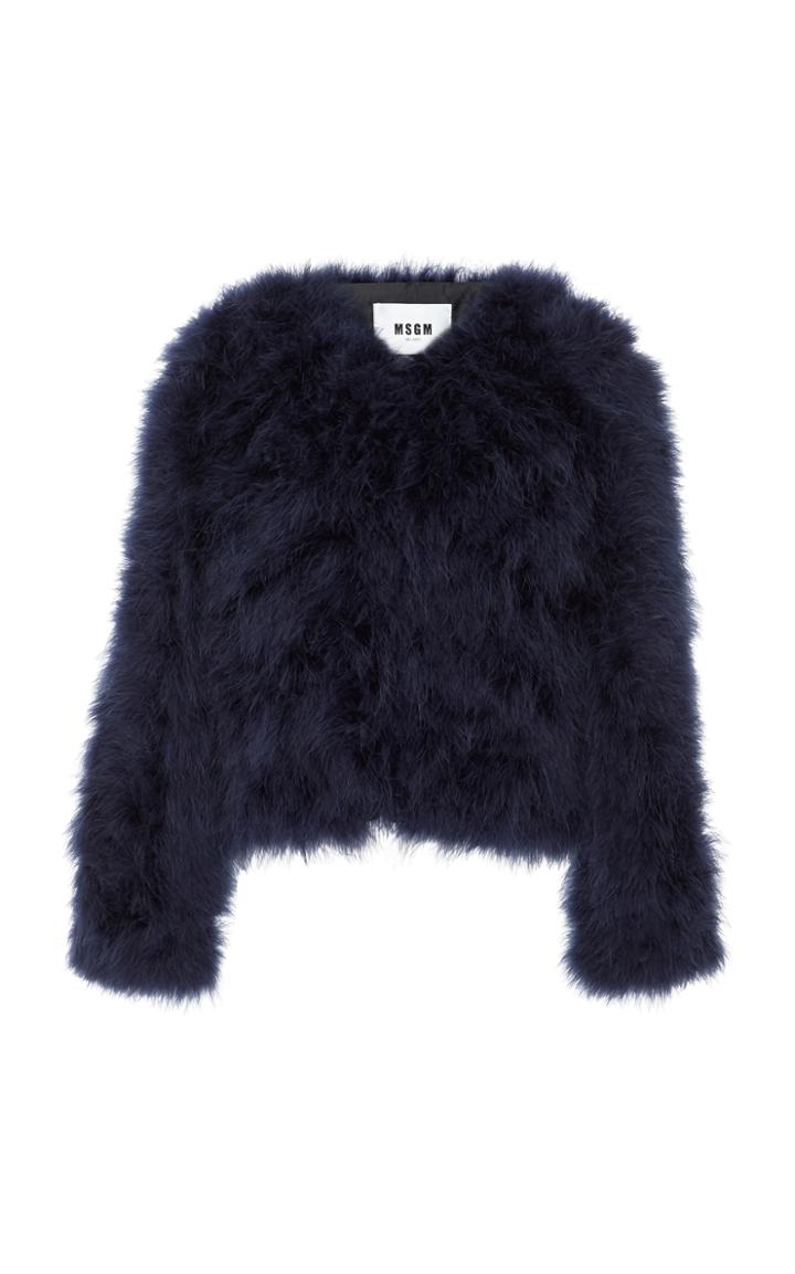 Msgm Cropped Fur Jacket