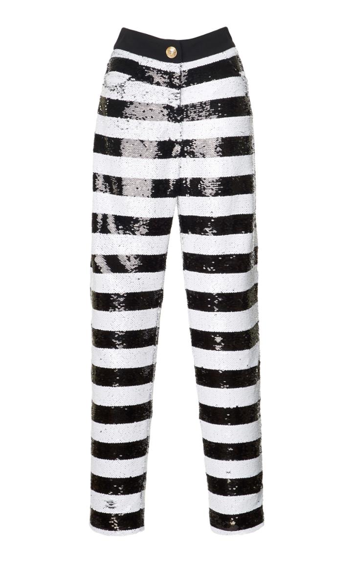 Balmain Straight Paillette Trousers