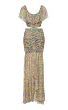 Moda Operandi Amur Amore Floral Cutout Silk Maxi Dress Size: 0