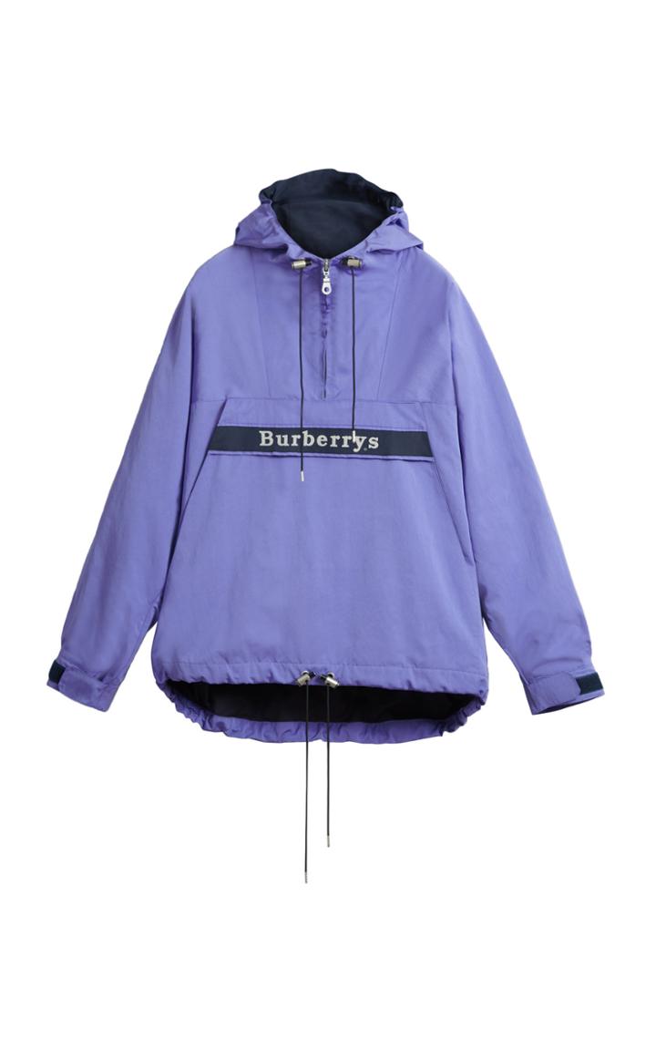 Burberry Hooded Cotton Blend Raincoat