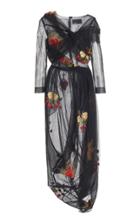 Moda Operandi Simone Rocha Floral-print Satin Midi Dress