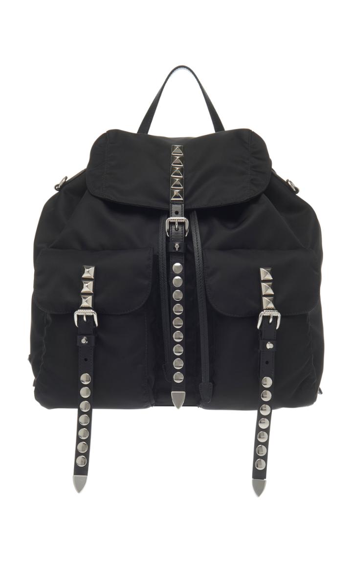 Prada Studded Shell Backpack