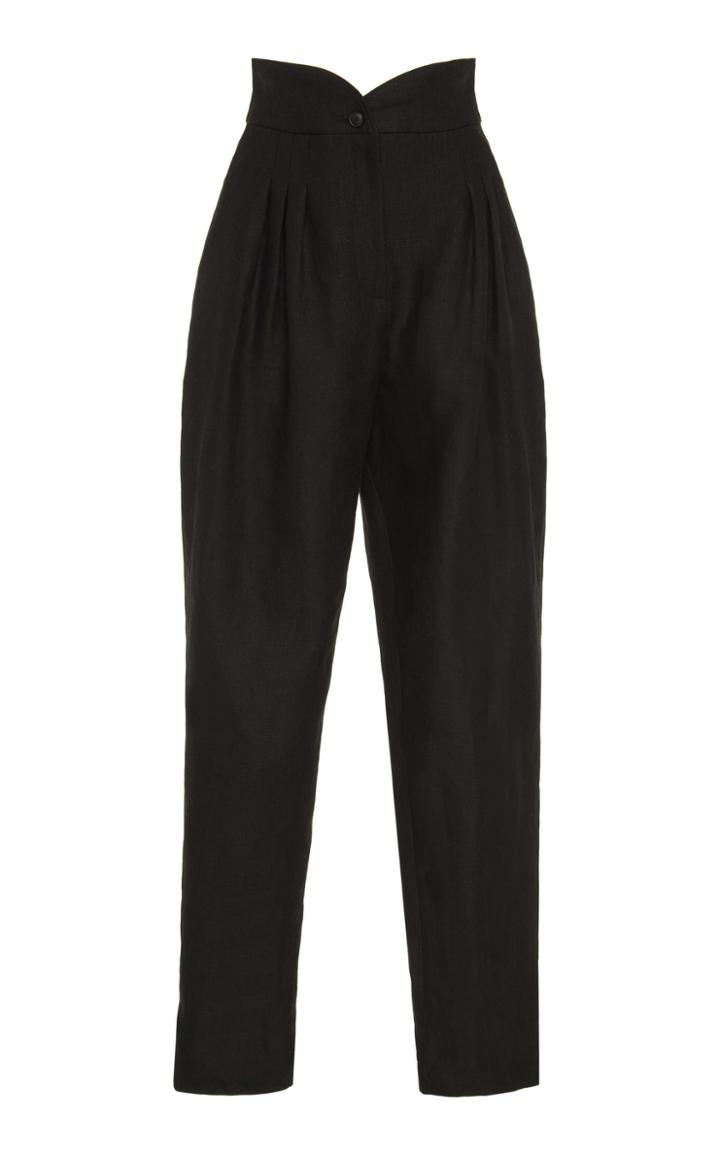 Alberta Ferretti Linen Relaxed Trouser