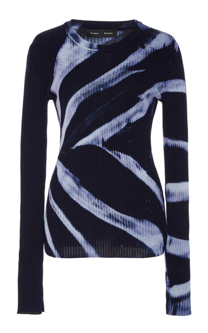 Proenza Schouler Tie-dye Ribbed-knit Top