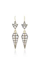 Sylva & Cie Diamond Shield Earrings
