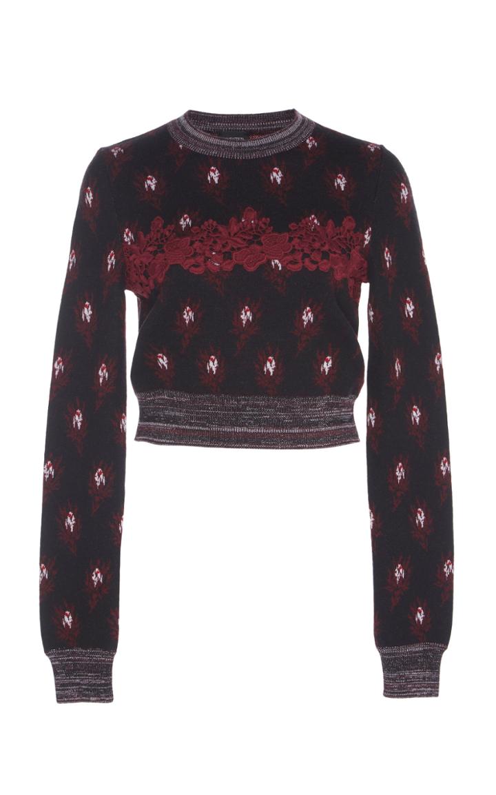 Giambattista Valli Embroidered Printed Sweater