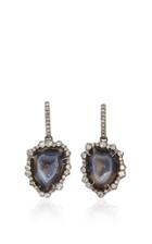 Kimberly Mcdonald Dark Geode And Irregular Diamond Drop Earrings