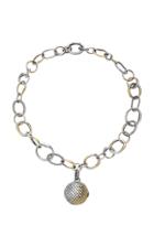 Bottega Veneta Antique Silver Ball Locket Necklace