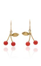 Annette Ferdinandsen M'o Exclusive: Red Coral Cherry Earrings